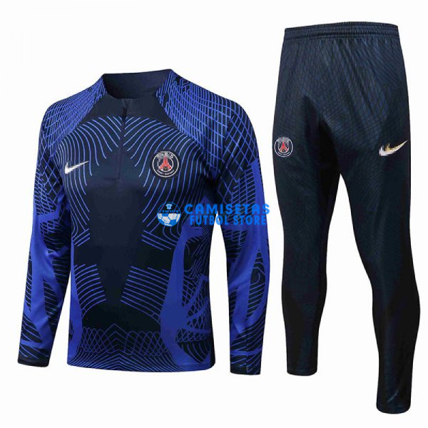 Sudadera De Entrenamiento PSG 2022/2023 Kit Azul Marino/Azul