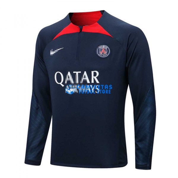 Sudadera De Entrenamiento PSG 2022/2023 Azul Marino/Rojo