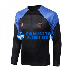 Sudadera De Entrenamiento PSG 2022/2023 Negro con Hombro Azul