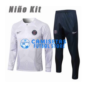 Sudadera De Entrenamiento PSG 2022/2023 Niño Kit Blanco