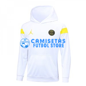 Sudadera De Entrenamiento PSG 2023/2024 Con Capucha Blanco/Amarillo