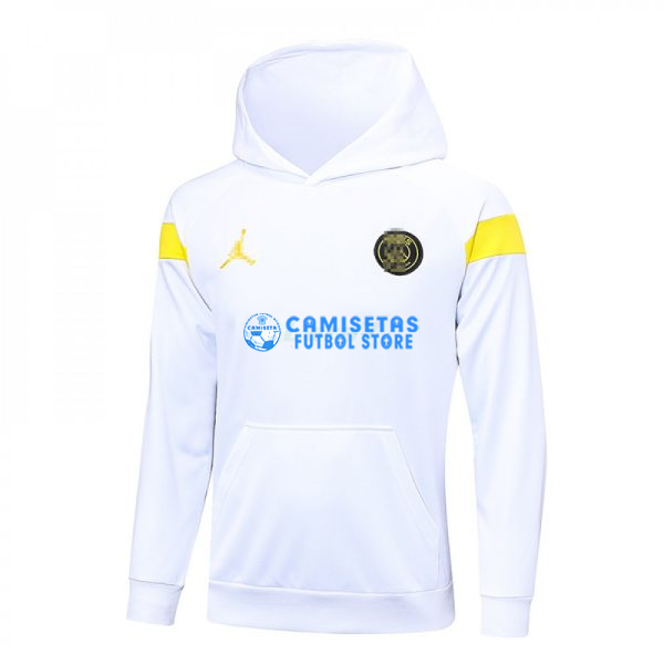 Sudadera De Entrenamiento PSG 2023/2024 Con Capucha Blanco/Amarillo