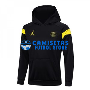 Sudadera De Entrenamiento PSG 2023/2024 Con Capucha Negro/Amarillo