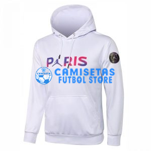 Sudadera PSG 2021/2022 Con Capucha Blanco Marca Policromo