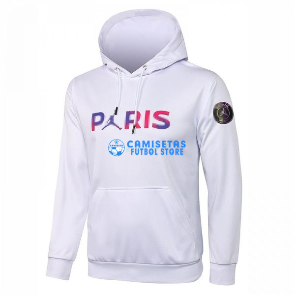 Sudadera PSG 2021/2022 Con Capucha Blanco Marca Policromo