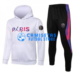 Sudadera PSG 2021/2022 Con Capucha Kit Blanco Marca Policromo