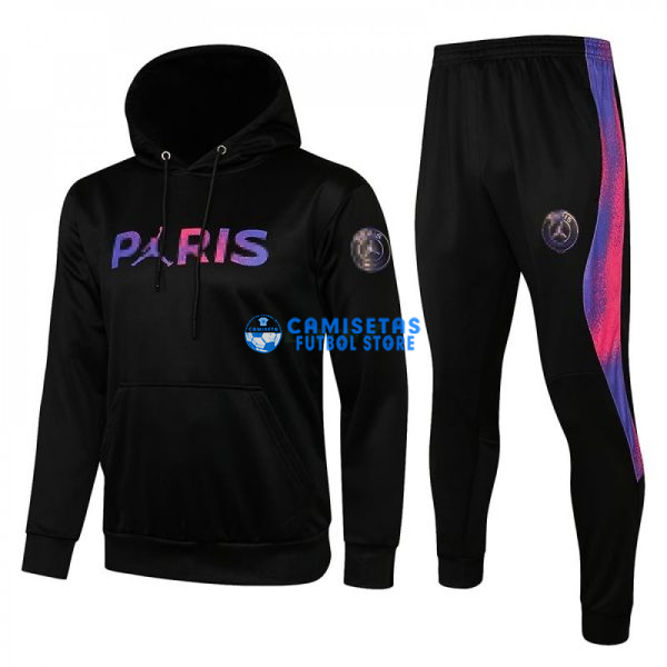 Sudadera PSG 2021/2022 Con Capucha Kit Negro Marca Policromo