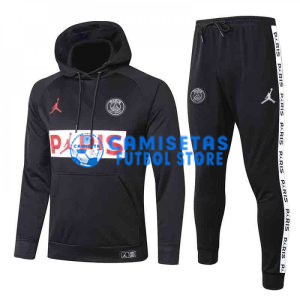 Sudadera PSG 2021/2022 Con Capucha Kit Negro Marca Rojo/Blanco