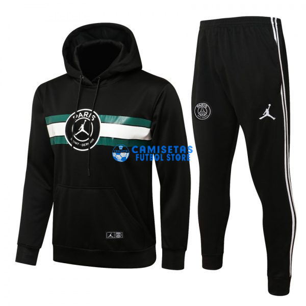 Sudadera PSG 2021/2022 Jordan Con Capucha Kit Negro/Verde/Blanco