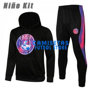 Sudadera PSG 2021/2022 Jordan Con Capucha Niño Kit Negro