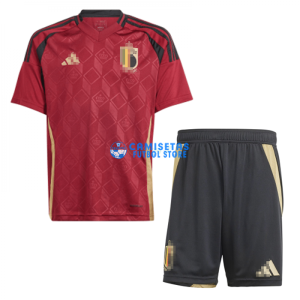 Camiseta Bélgica 1ª Equipación 2024 Niño Kit