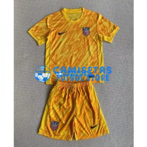 Camiseta De Portero EE.UU. 2024 Niño Kit Amarillo