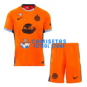 Camiseta Inter de Milán 3ª Equipación 2023/2024 Tartarughe Ninja Niño Kit