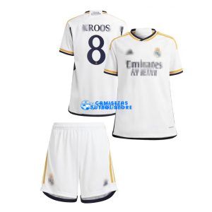 Camiseta Kroos 8 Real Madrid 1ª Equipación 2023/2024 Niño Kit