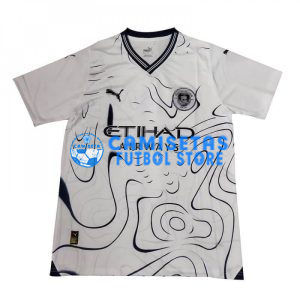 Camiseta Manchester City 2024/2025 Blanco/Negro