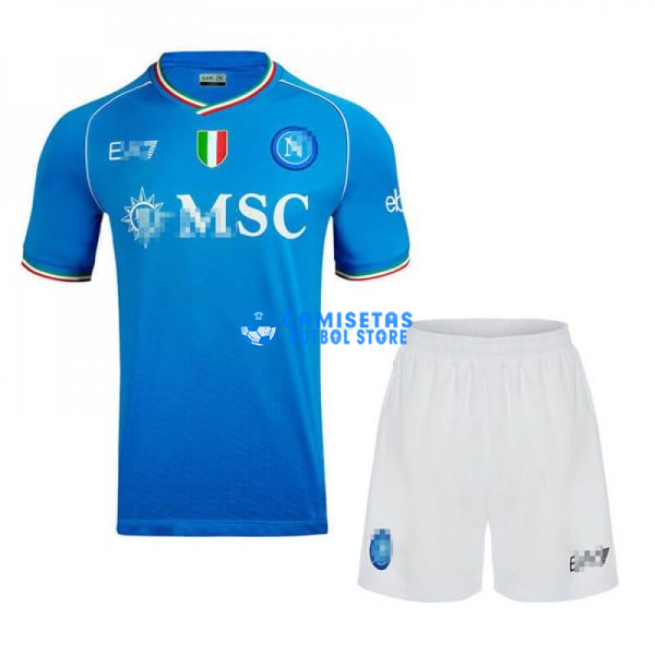 Camiseta Napoli 1ª Equipación 2023/2024 Niño Kit