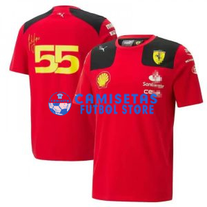 Camiseta Scuderia Ferrari F1 2023 Carlos Sainz #55 Rojo