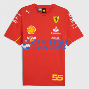 Camiseta Scuderia Ferrari F1 2024 Carlos Sainz #55 Rojo