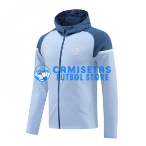 Chaqueta Manchester City 2024/2025 Con Capucha Azul Claro