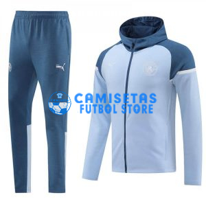 Chandal Manchester City 2024/2025 Con Capucha Azul Claro