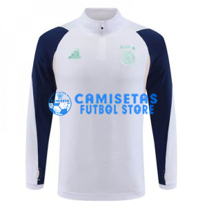 Sudadera de Entrenamiento Ajax de Ámsterdam 2023/2024 Blanco/Azul