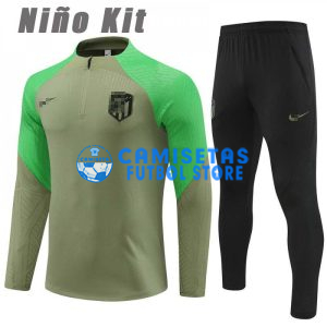 Sudadera de Entrenamiento Atlético de Madrid 2024/2025 Niño Kit Verde