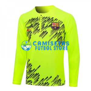 Sudadera de Entrenamiento Barcelona 2024/2025 Verde Fluorescente