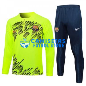 Sudadera de Entrenamiento Barcelona 2024/2025 Kit Verde Fluorescente