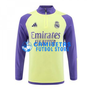 Sudadera De Entrenamiento Real Madrid 2024/2025 Amarillo Claro/Morado