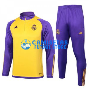 Sudadera De Entrenamiento Real Madrid 2024/2025 Kit Amarillo/Morado