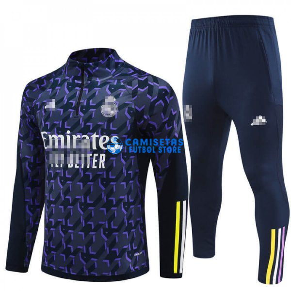 Sudadera De Entrenamiento Real Madrid 2024/2025 Kit Azul Marino/Morado