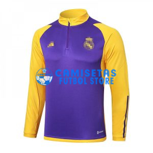 Sudadera De Entrenamiento Real Madrid 2024/2025 Morado/Amarillo