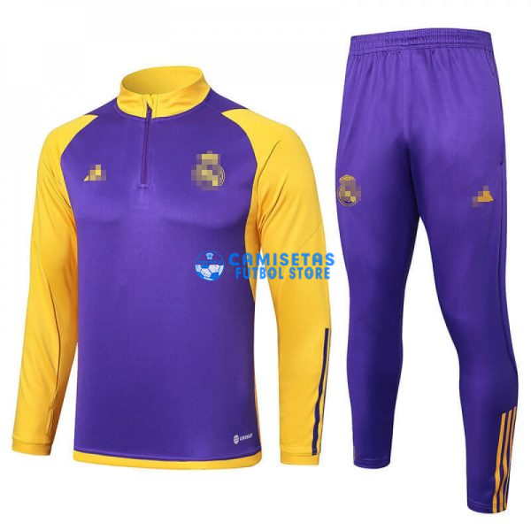 Sudadera De Entrenamiento Real Madrid 2024/2025 Kit Morado/Amarillo