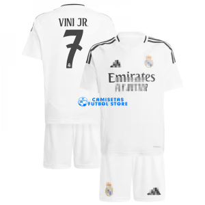 Camiseta Vini Jr. 7 Real Madrid 1ª Equipación 2024/2025 Niño Kit