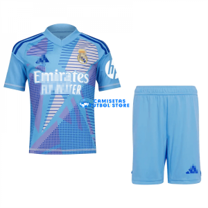 Camiseta De Portero Real Madrid 2024/2025 Niño Kit Azul