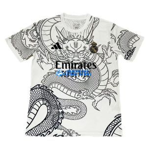 CAMISETA DE FUTBOL Dragon blanco Real Madrid 2024-2025