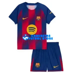 Camiseta Barcelona 1ª Equipación 2025/2026 Azul/Rojo Niño Kit