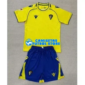 Camiseta Cadiz 1ª Equipación 2025/2026 Amarillo Niño Kit con Parche La Liga