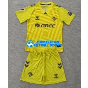 Camiseta de Portero Real Betis 2025/26 Amarillo Niño Kit con Parche La Liga