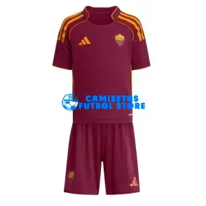 Camiseta AS Roma 1ª Equipación 2025/2026 Rojo Oscuro Niño Kit