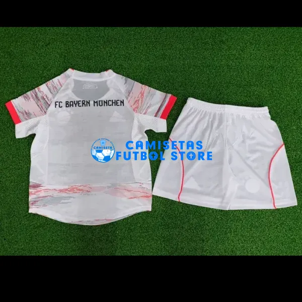 Camiseta Bayern Múnich 2ª Equipación 2025/2026 Blanco Niño Kit (EDICIÓN JUGADOR) - Imagen 2