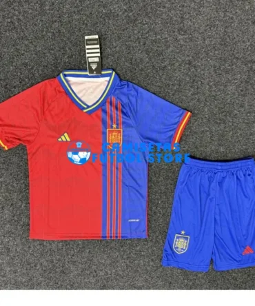 Camiseta España 2025 Edición Especial Rojo/Azul Niño Kit