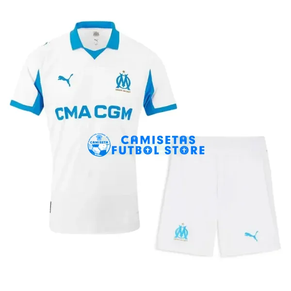 Camiseta Olympique Marsella 1ª Equipación 2025/2026 Blanco Niño Kit