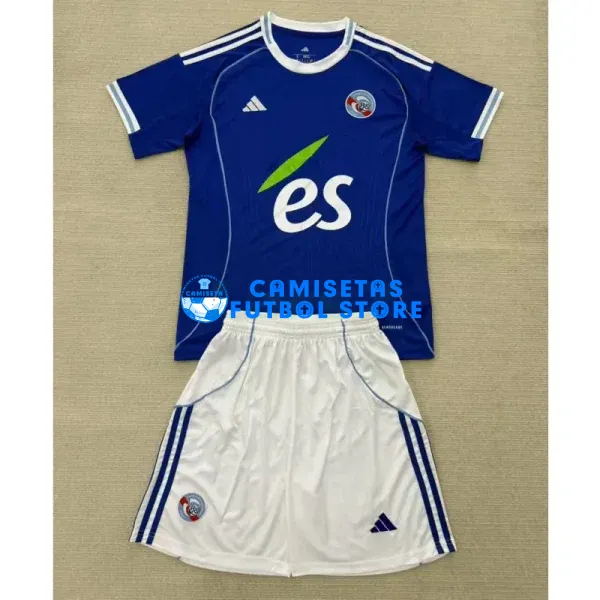 Camiseta Racing Strasbourg 1ª Equipación 2025/2026 Azul Niño Kit
