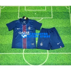 Camiseta PSG 1ª Equipación 2025/2026 con Estrella Azul Niño Kit