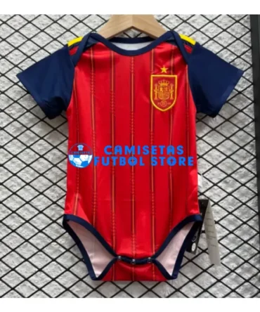 Camiseta España 1ª Equipación 2025/2026 Rojo/Azul Baby