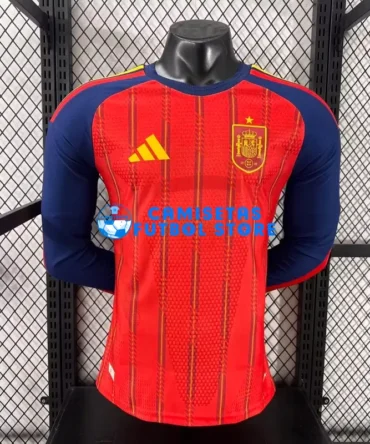 Camiseta España 1ª Equipación Mundial 2026 ML Rojo/Azul (EDICIÓN JUGADOR)